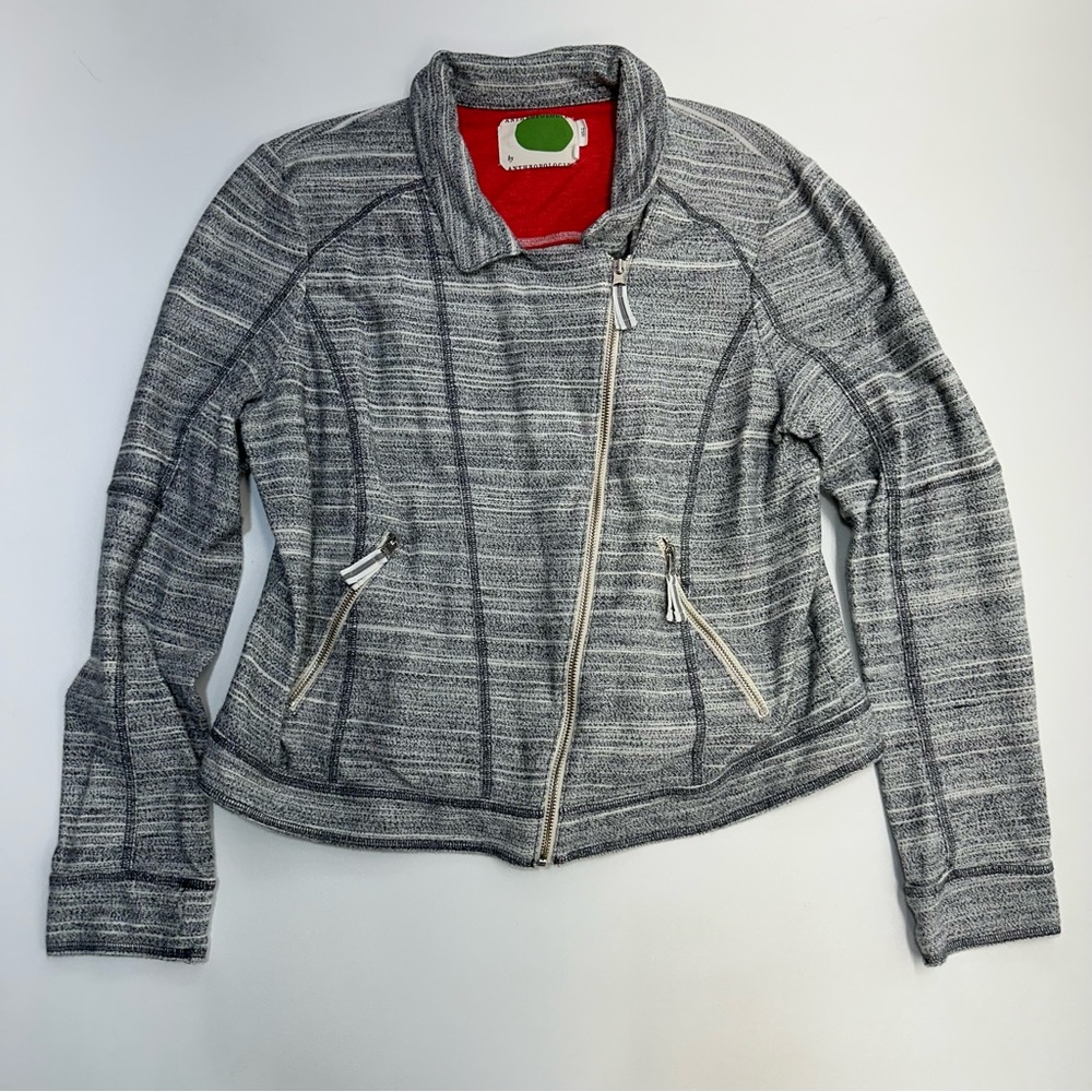 Anthropologie Caitlin Textured Knit Motto Jacket Womens Size XL